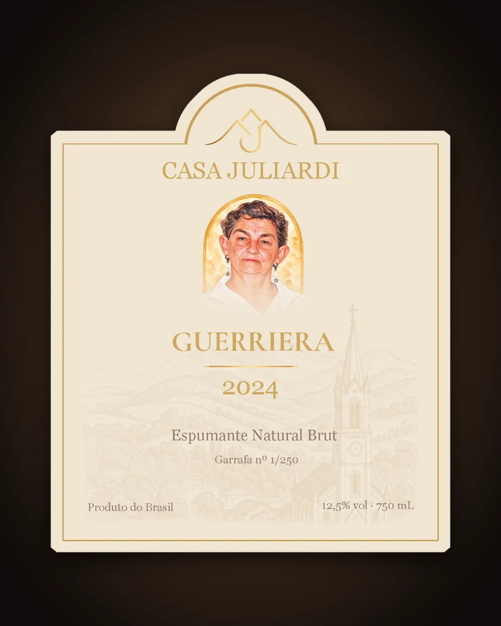 Rótulo frontal do Guerriera 2024